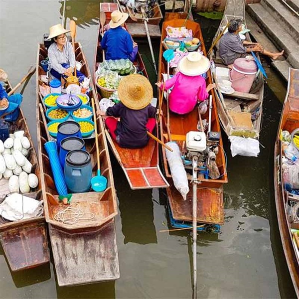 معرفی برخی از بازارهای شناور در کشور تایلند